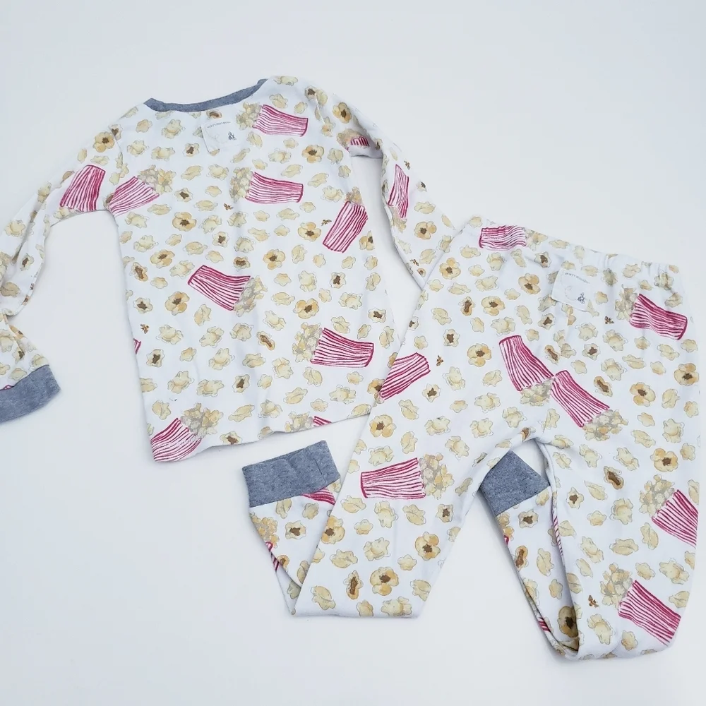 Burt's Bees Kids Organic Popcorn TV Movie Long Sleeve PJ Set